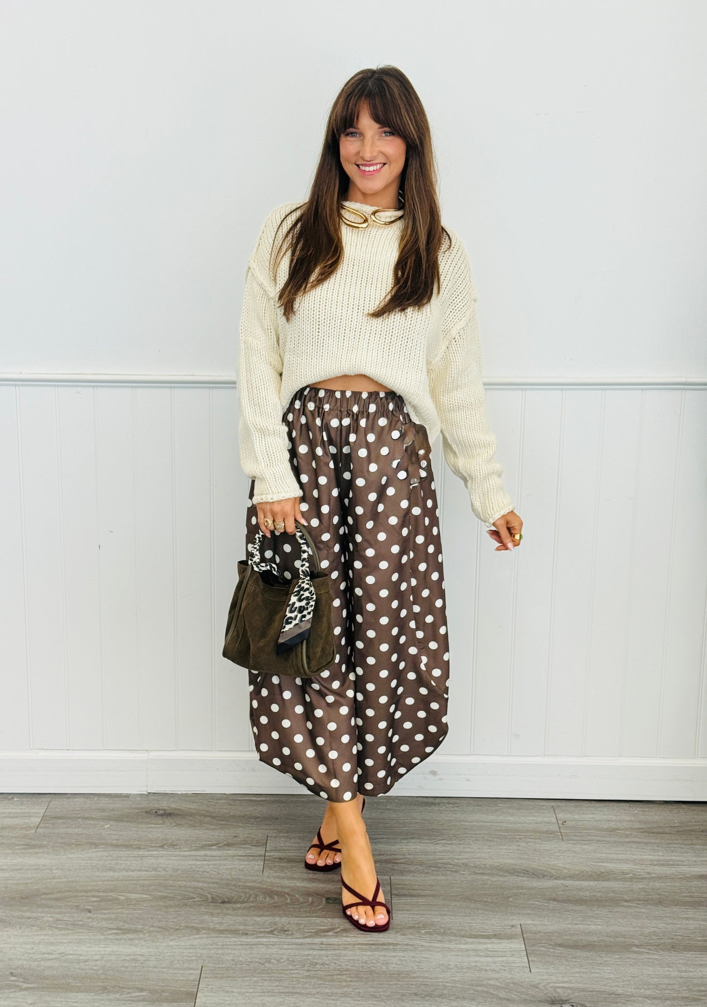 Polka Dot Gaucho Pants (Reg.)-2 Colors