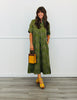Olive Paisley Print Maxi Dress (Reg.)