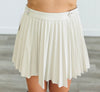 Pleated Faux Leather Mini Skirt (Reg.)- 2 Colors