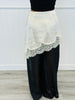 Satin Lace Trim Skirt Layered Over Sheer Pants (Reg.)