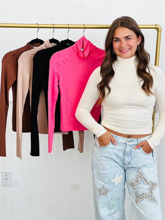 Essential Turtleneck LS Top (Reg.)- 5 Colors
