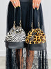Italian Leather Animal Print Bucket Bag (2 colors)