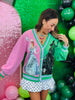 Queen Of Sparkles Licensed Colorblock Glinda & Elphaba Button Up Cardigan (Reg. and Plus)