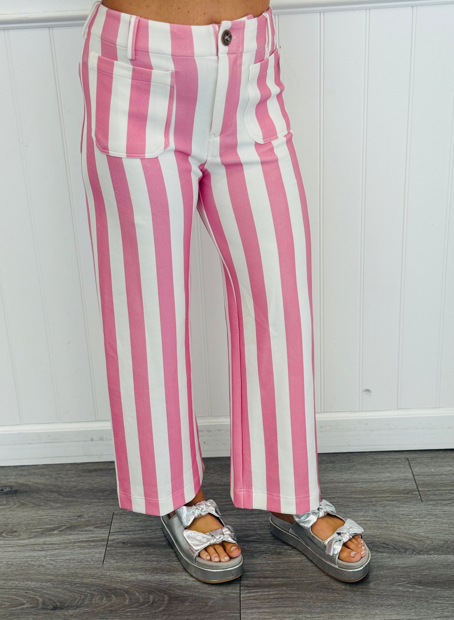 Bold Stripe Ankle Pants (Reg.)-4 Colors