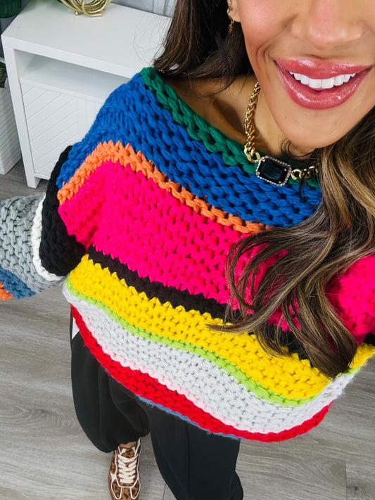 Multi Pullover Knit Sweater (Reg.)