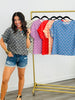 Polka Dot Curly Rib Knit Top (Reg.) - 6 Colors