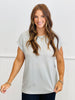 Shimmer Round Neck Short Sleeve Top (Reg. and Plus) - 8 Colors