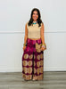 Burgundy Mix Giant Dots Wide Leg Pants (Reg. and Plus)
