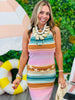Pink Multi Striped Body Con Mini Dress (Reg.)