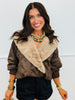 Dark Brown Plaid Faux Suede Jacket (Reg.)