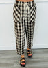 Brownie Gingham Drawstring Barrel Pants (Reg.)