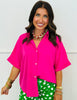 Pearl Buttons V-Neck Blouse (Reg.) - 2 Colors