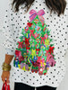 Queen Of Sparkles Polka Dot Christmas Tree Mockneck Sweatshirt (Reg. & Plus)