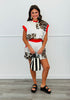 Heather Grey Multi Colorblock Top & Shorts Set (Reg. and Plus)