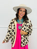 Leopard Print Contrast Binding Quilted Jacket (Reg.)