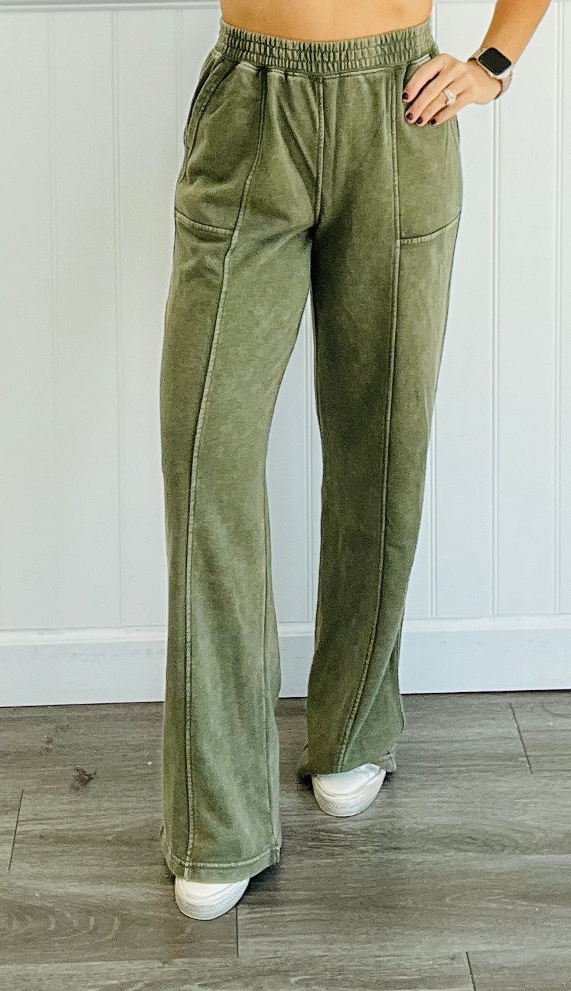 Mineral Washed French Terry Sweatpants (Reg. and Plus) - 3 Colors