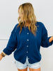 Navy Button Up Sweater Cardigan (Reg.)