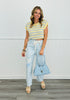 Washed Baby Blue Striped Pants (Reg. and Plus)