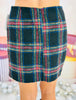 Tartan Plaid Back Zip Mini Skirt (Reg.) - 2 Colors