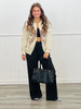 Leopard Bow Sand Graphic Cardigan (Reg. and Plus)