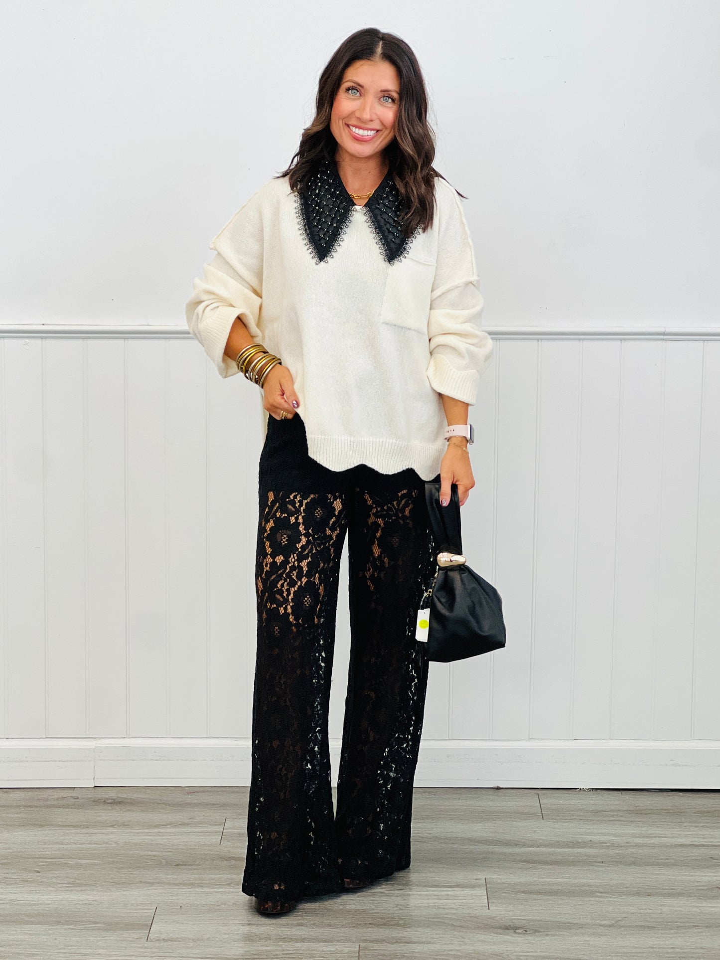 Black Lace Trousers (Reg.)