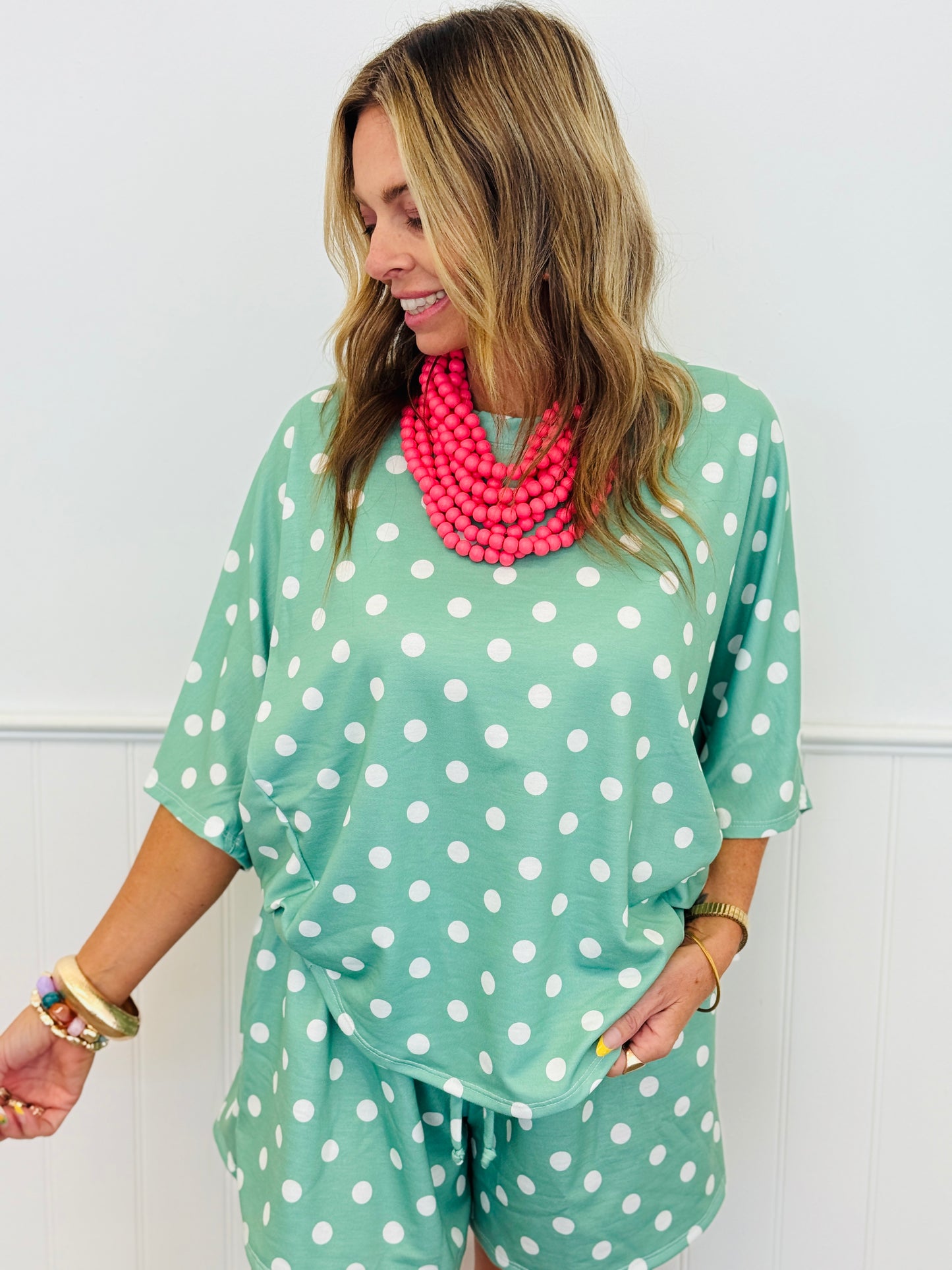 Polka Dot Oversized Top (Reg & Plus) - 5 Colors