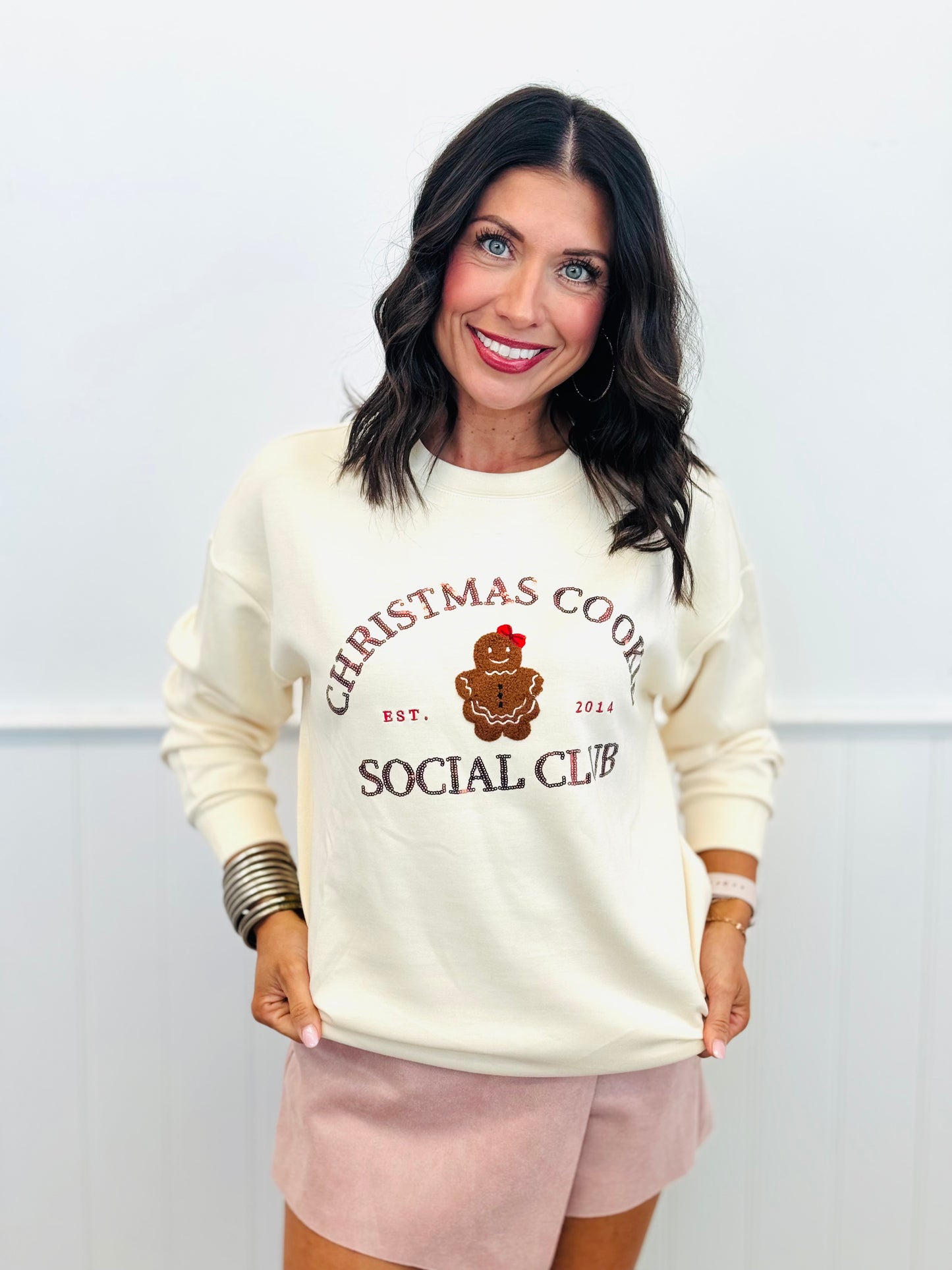 Christmas Cookie Social Club Luxe Pullover (Reg. and Plus)