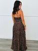 Brown Polka Dot Mesh Maxi Dress (Reg & Plus)