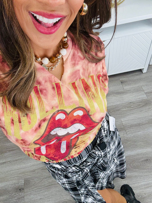 Rolling Stones Bleached Graphic Tee (Reg. and Plus)