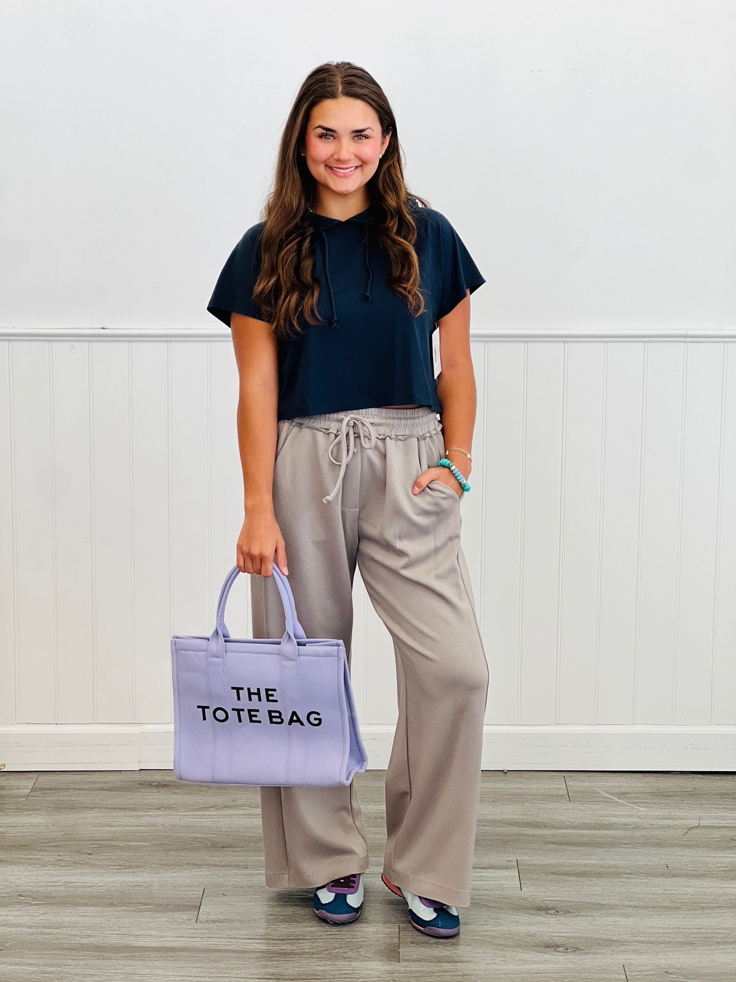 High Waist Wide Leg Pants (Reg & Plus)-2 Colors