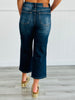 Judy Blue Worry Less Tummy Control Wide Leg Crop Jeans (Reg. and Plus)