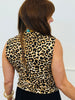 Leopard Mock Neck Top (Reg & Plus)