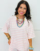 Short Sleeve Striped Top (Reg & Plus)-5 Colors