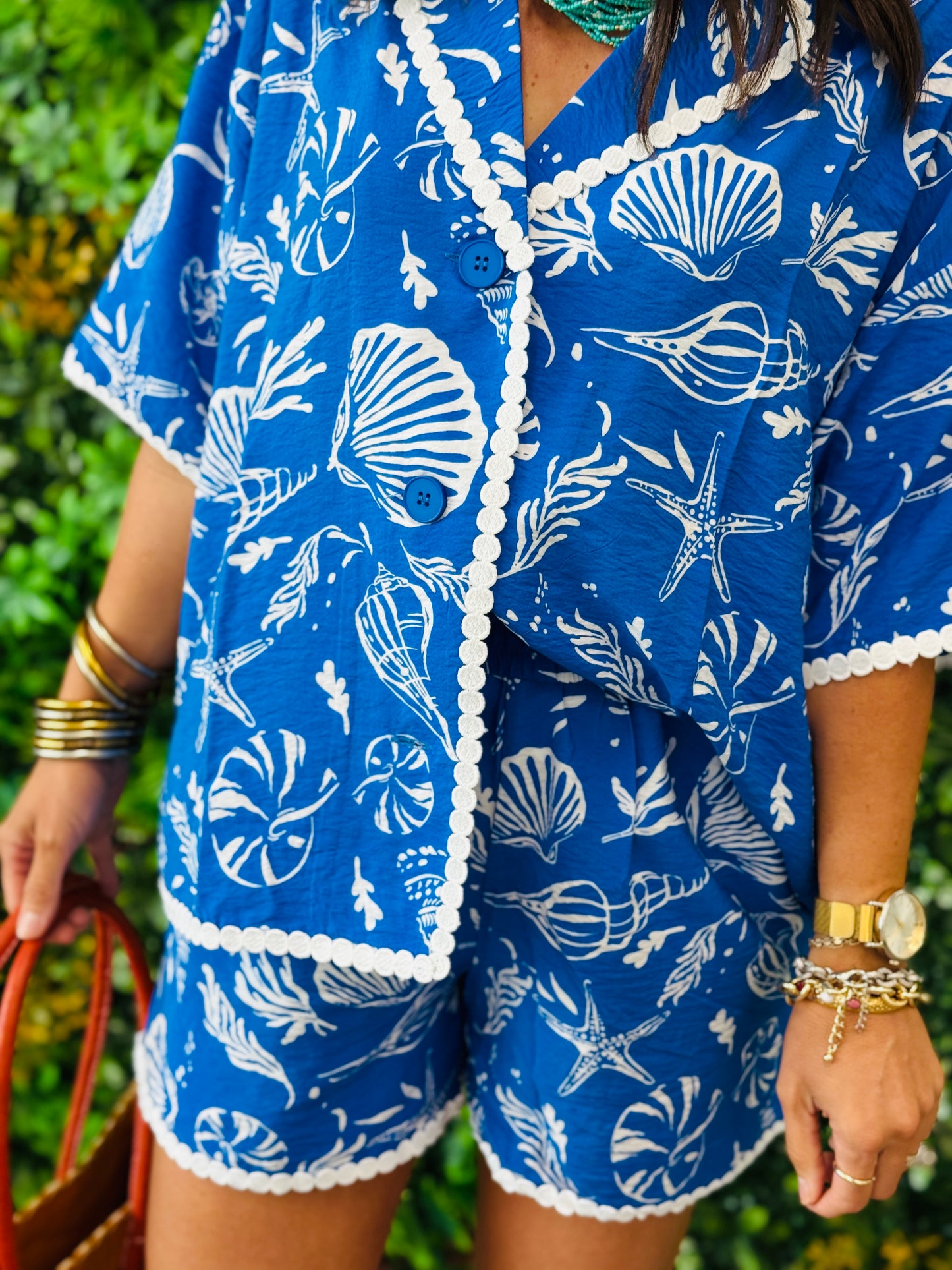 Blue Seashell Top & Short Set (Reg.)