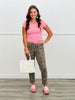 Cheetah High Rise Cropped Pull On Pants (Reg. and Plus)