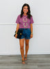 Denim Scalloped Hem Shorts (Reg.)