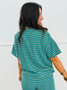 Teal Multi Stripe Soft Knit Top (Reg.)