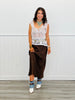 Satin Side Zipper Midi Skirt (Reg. and Plus) - 2 Colors