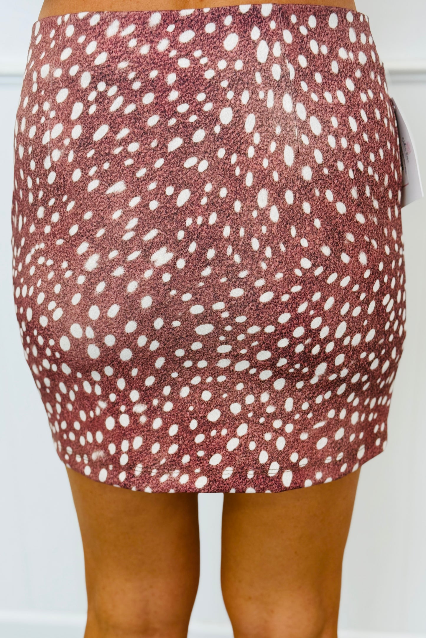Chocolate Deer Print Mini Skort (Reg.)