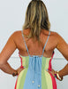 Sky Multi Stripe Panels Maxi Dress (Reg.)
