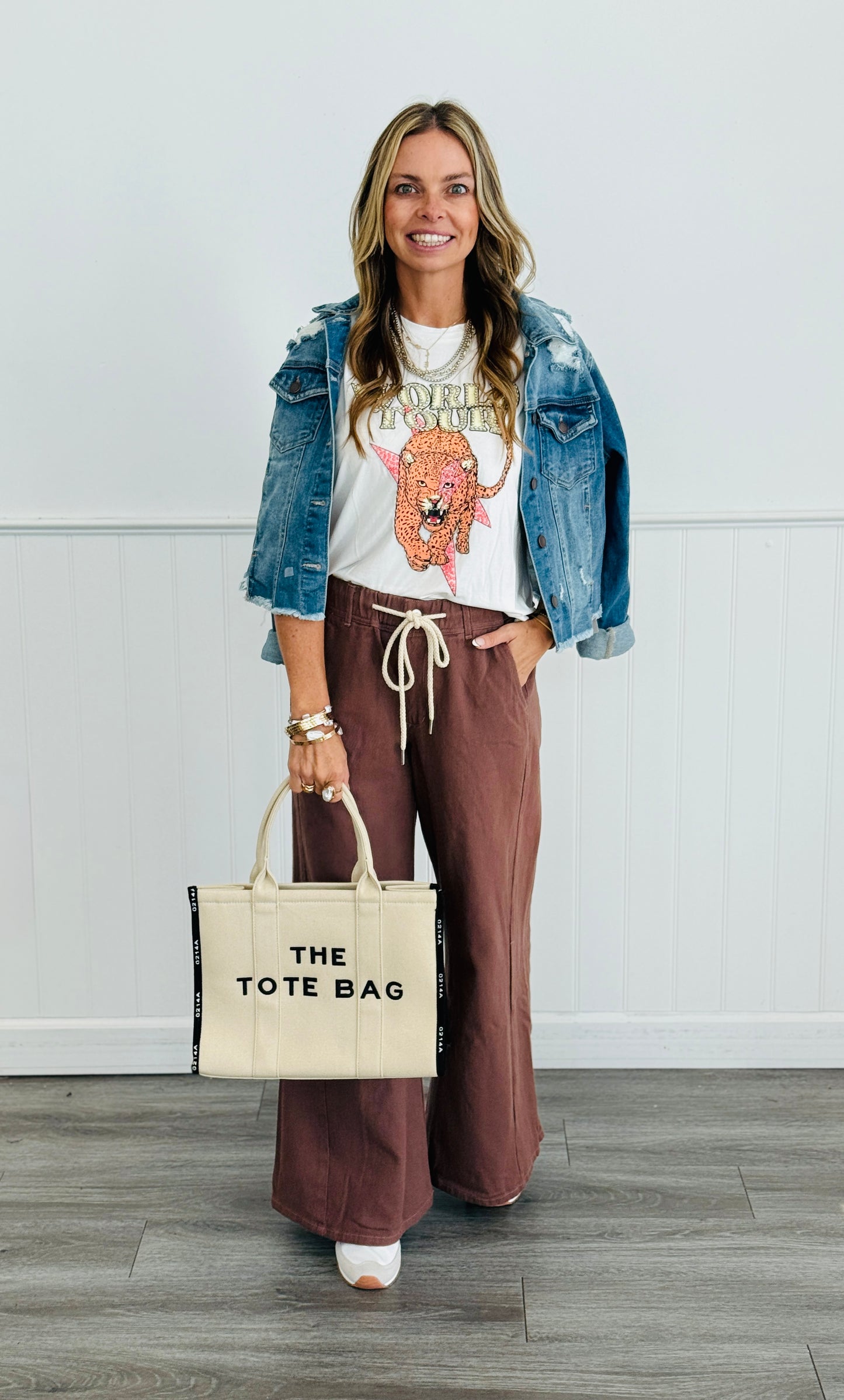 Brown Wide Leg Pants (Reg. and Plus)