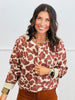 Rustic Leopard Print Button Up Cardigan (Reg.)