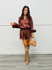 Brown Button Down Organza Top & Short Sets (Reg.)