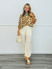 Brown Zebra Print Sleeveless Blouse (Reg.)