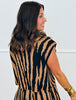 Brown/Black Tiger Print Sleeveless Sweater Top (Reg.)