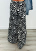Zebra Print Wide Leg Pants (Reg. and Plus)