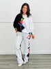 Queen Of Sparkles Black/Grey Colorblock Sequin Skeleton Pants (Reg. and Plus)