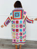 POL Multi Crochet Longline Cardigan (OS)