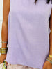 Lavender Rhinestone Sleeveless Blouse (Reg. and Plus)