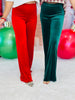 Wide Leg Velvet Pants (Reg.)-2 Colors